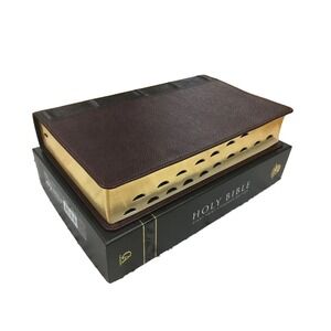 Cowhide Genuine Leather ~ KJV Giant/Large Print Bible Thumb-Index
